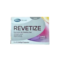 Viên Uống REVETIZE Biotin Hỗ Trợ Mọc Tóc - Giảm Rụng Tóc, Dưỡng Tóc Chắc Khỏe, Hộp 30 Viên - Thái Lan